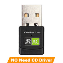 Load image into Gallery viewer, Free Driver USB Wifi Adapter 600Mbps Wi fi Adapter 5 ghz Antenna USB Ethernet PC Wi-Fi Adapter Lan Wifi Dongle AC Wifi Receiver