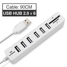 Load image into Gallery viewer, USB Hub 3.0 Multi USB 3.0 Hub USB Splitter High Speed 3 / 6 Ports Hab TF SD Card Reader All In One For PC Computer Accessories