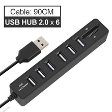 Load image into Gallery viewer, USB Hub 3.0 Multi USB 3.0 Hub USB Splitter High Speed 3 / 6 Ports Hab TF SD Card Reader All In One For PC Computer Accessories