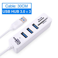 Load image into Gallery viewer, USB Hub 3.0 Multi USB 3.0 Hub USB Splitter High Speed 3 / 6 Ports Hab TF SD Card Reader All In One For PC Computer Accessories